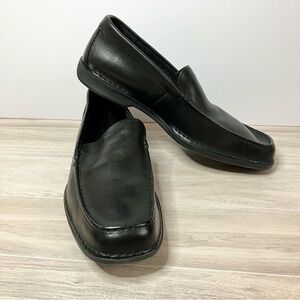 TIMBERLAND Men's Black Leather Loafers Smart Comfort Moc Toe Slip On 10.5 M